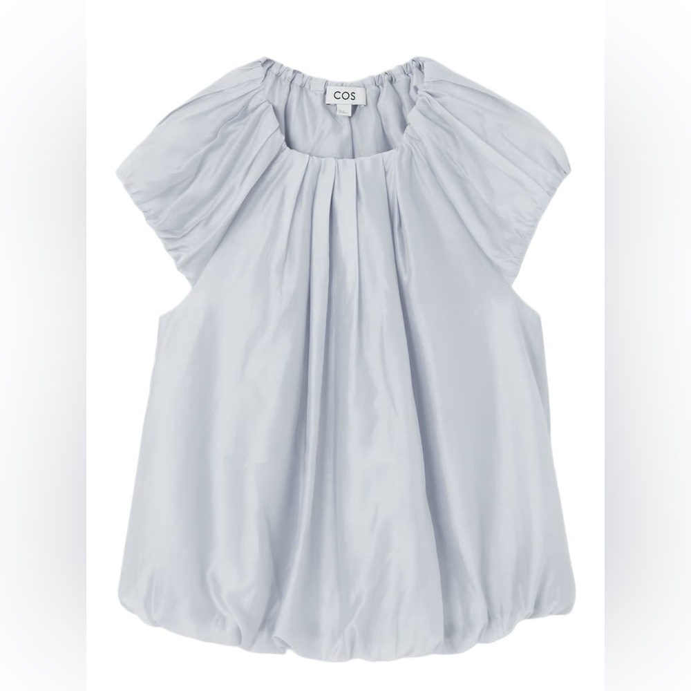 COS Light Blue VOLUMINOUS PARACHUTE BLOUSE Size 8